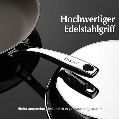Redchef Keramik Bratpfanne 28 cm Titanium Antihaft Tri-ply