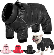 Wasserdichte Hundemantel Winter Hundejacke Mittel Hund Schwarz