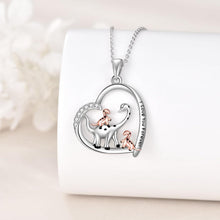 Herz Dinosaurier Halskette Sterling Silber Mutter Kinder