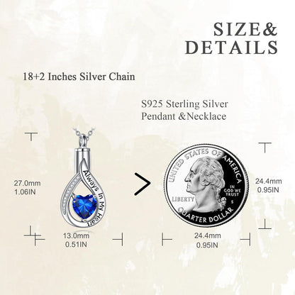 Teardrop Urn Necklace Sterling Silver Cremation Jewelry