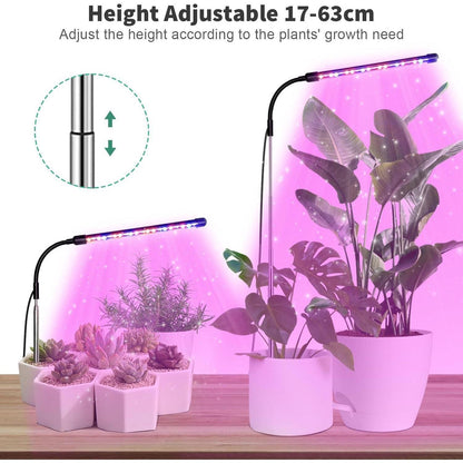 LED Grow Lampe Pflanzenlampe LED Vollspektrum USB Timer