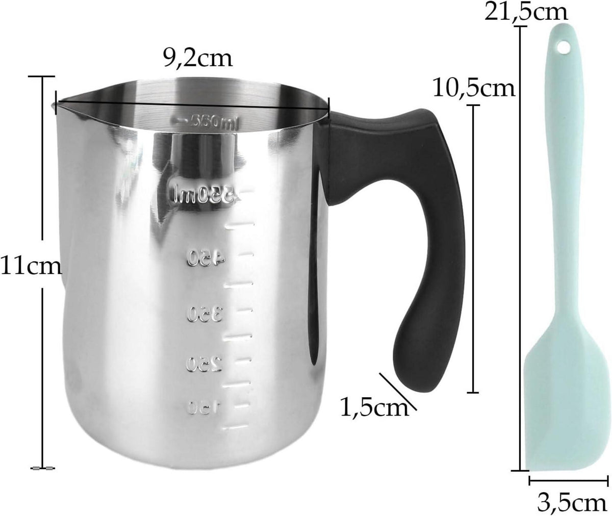 Schmelztopf 600ml Edelstahl Wasserbad Kerzen Zucker Käse