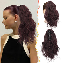 35cm Rote Lockige Pferdeschwanz Haarverlängerung Klaue Clip Extension