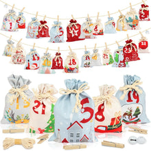 Adventskalender Stoff 24 Weihnachtskalender Kinder DIY Säckchen