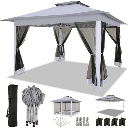 3x3 Pavillon Wasserdicht – Faltpavillon mit Seitenwänden