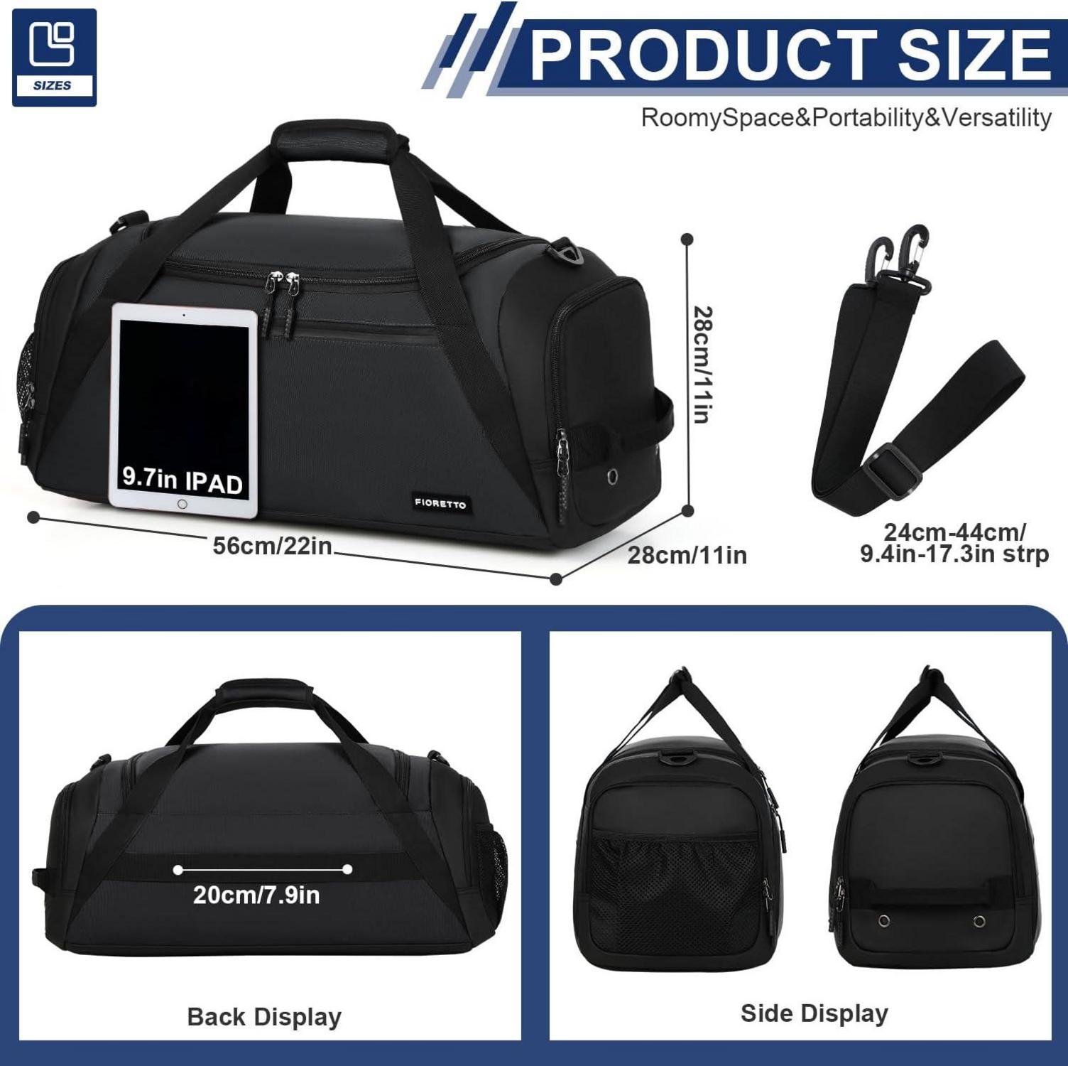 43L Sport- und Reisetasche mit Schuh- und