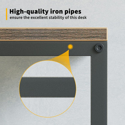 Eckschreibtisch Studie 170x120 cm L-Form Braun Monitorständer Schubladen