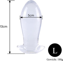 Analplug BDSMAGE transparent sicherer Hakensockel 7,5 cm