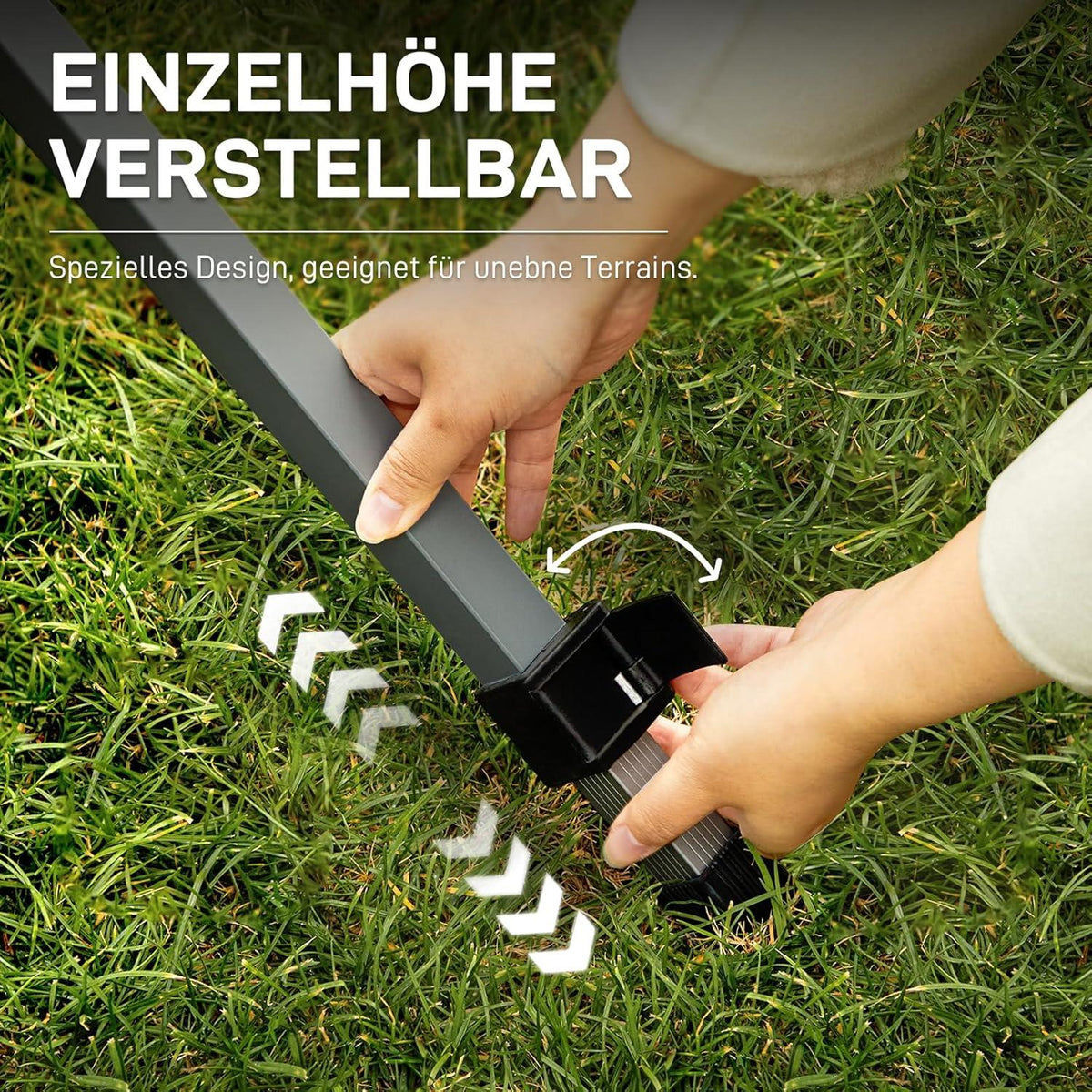 Klappbarer Campingtisch Aluminium 120x70cm 80KG belastbar, mit Tragetasche, Dunkelgrau