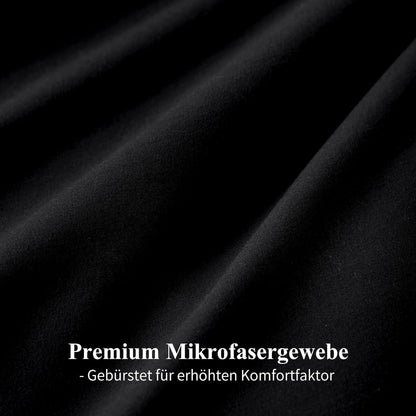 Bettwäsche Set 200x200 Schwarz Wendebettwäsche 3tlg Mikrofaser Reißverschluss
