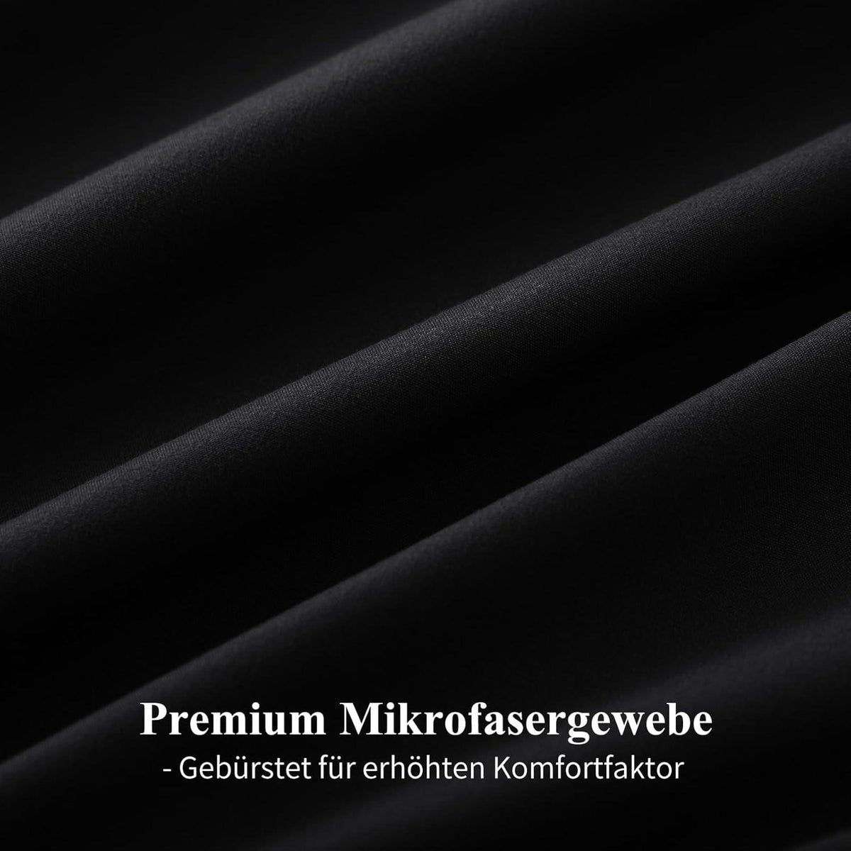 Wendebettwäsche 200x200 3tlg Weiß/Schwarz Mikrofaser Reißverschluss