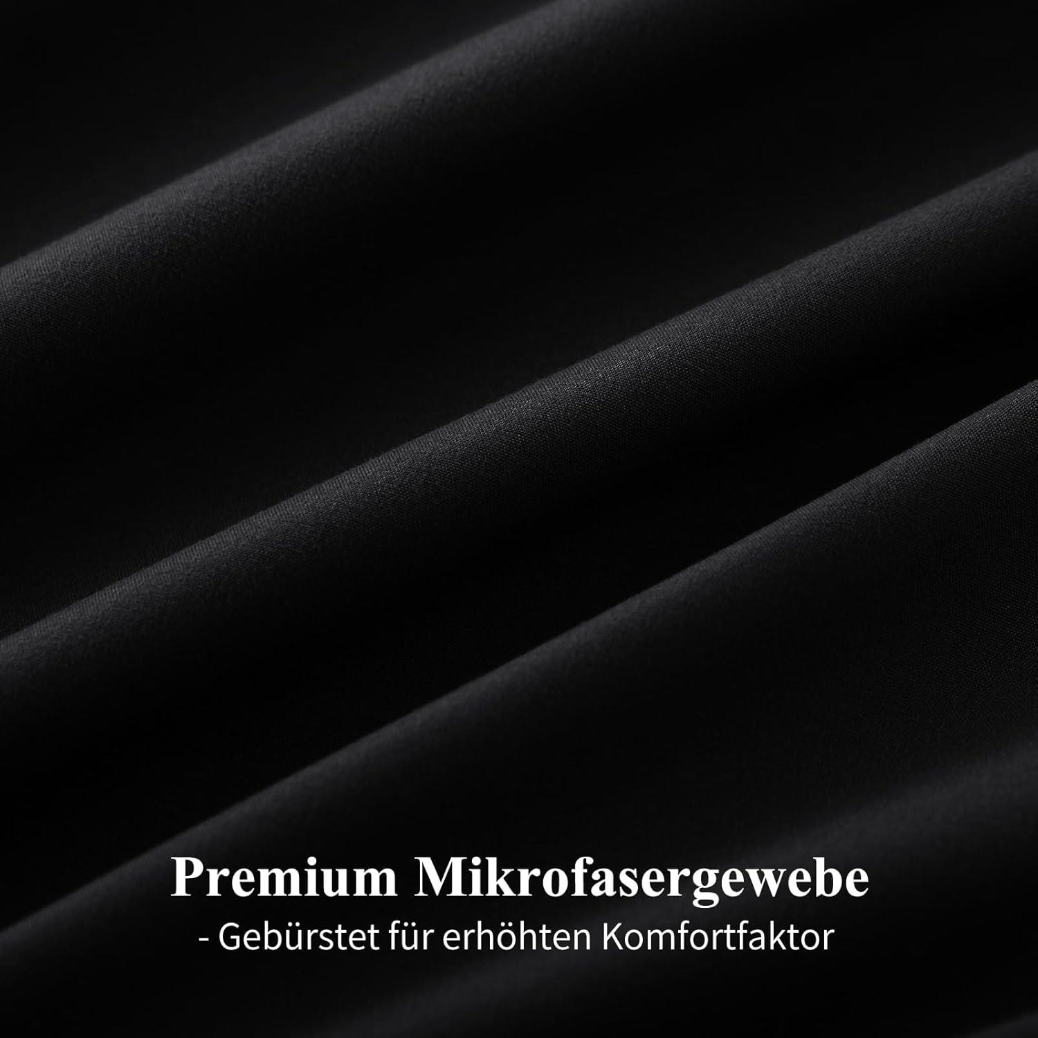 Bettwäsche 4tlg Wendebettwäsche Mikrofaser Kissenbezüge Blau