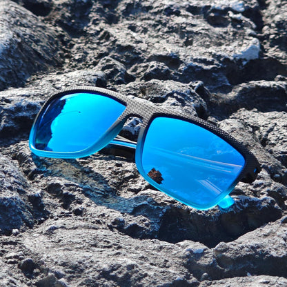 Polarisierte Herren Sonnenbrille TR90 Rahmen UV400 Schutz Blau