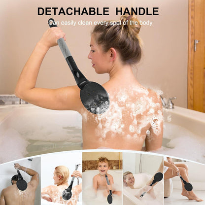 Rückenbürste mit langem Griff für Dusche und Peeling