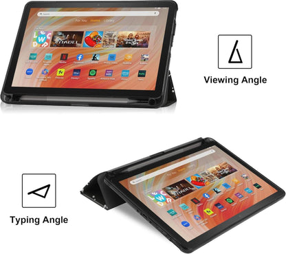 Slim Shell Clear Hülle für Amazon Fire Max 11 Tablet Auto Sleep/Wake Schwarz