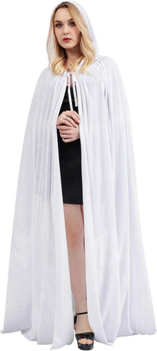 Halloween Umhang Samt mit Kapuze Vampir Kostüm Erwachsene