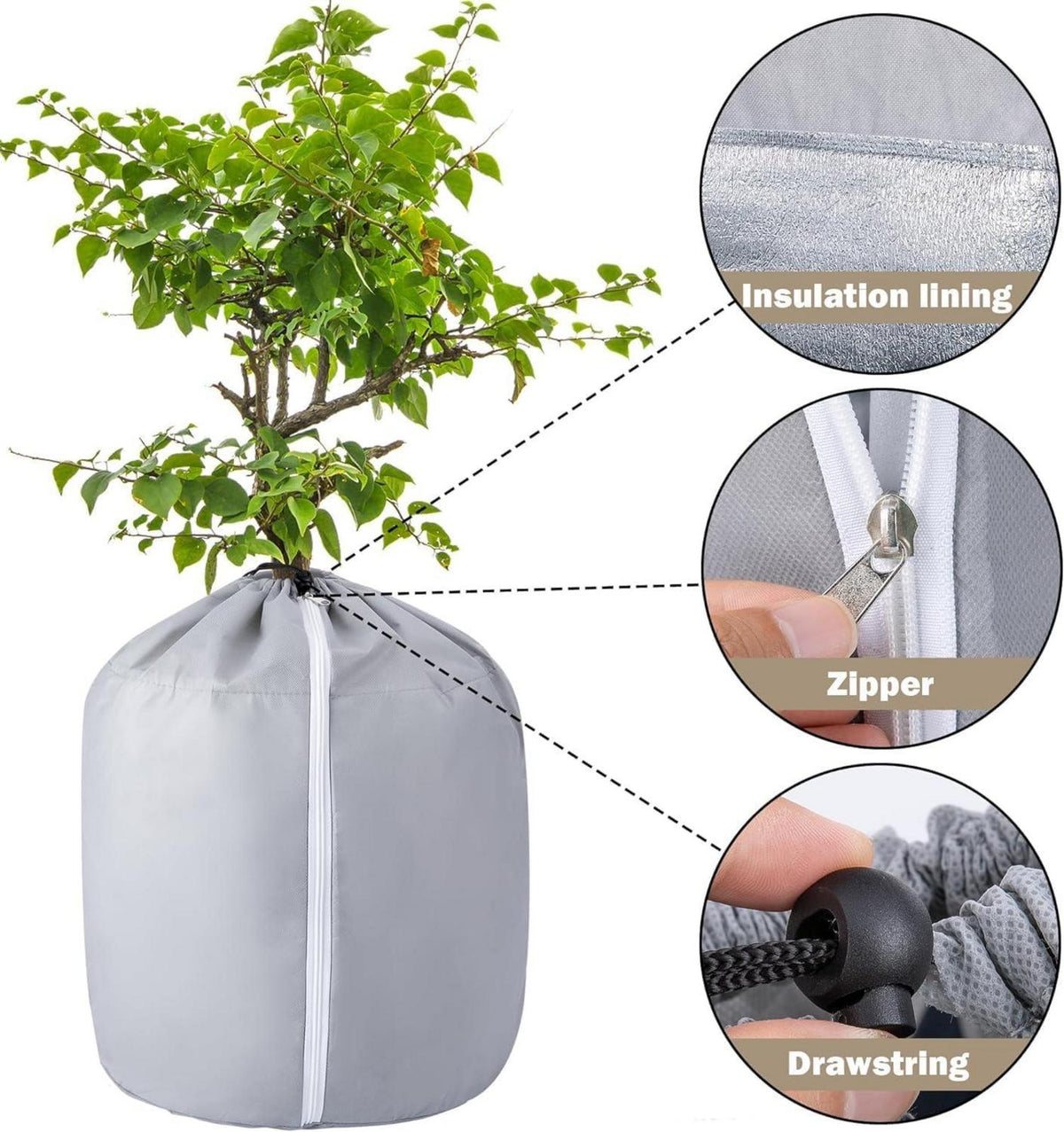 Topfschutz Winter Frost Schutz 2er Set 40x35cm Pflanzenabdeckung