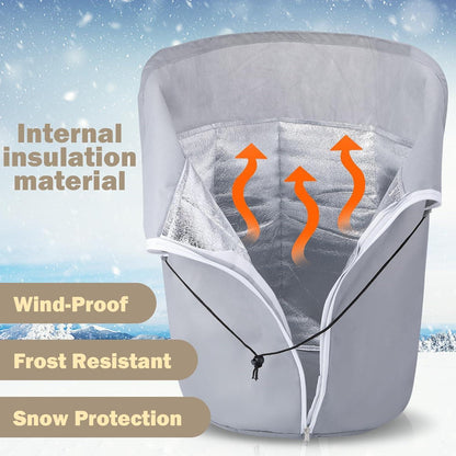 2x Thermo Topfschutz 40x35cm - Winter Pflanzenschutz - Frost Schutzbeutel & Zugband