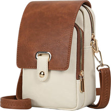 Handytasche mit Geldbörse Veganem Leder Umhängetasche Beige