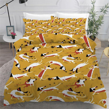 Dackel Bettwäsche Set 220x240 cm - 3-teilig Mikrofaser