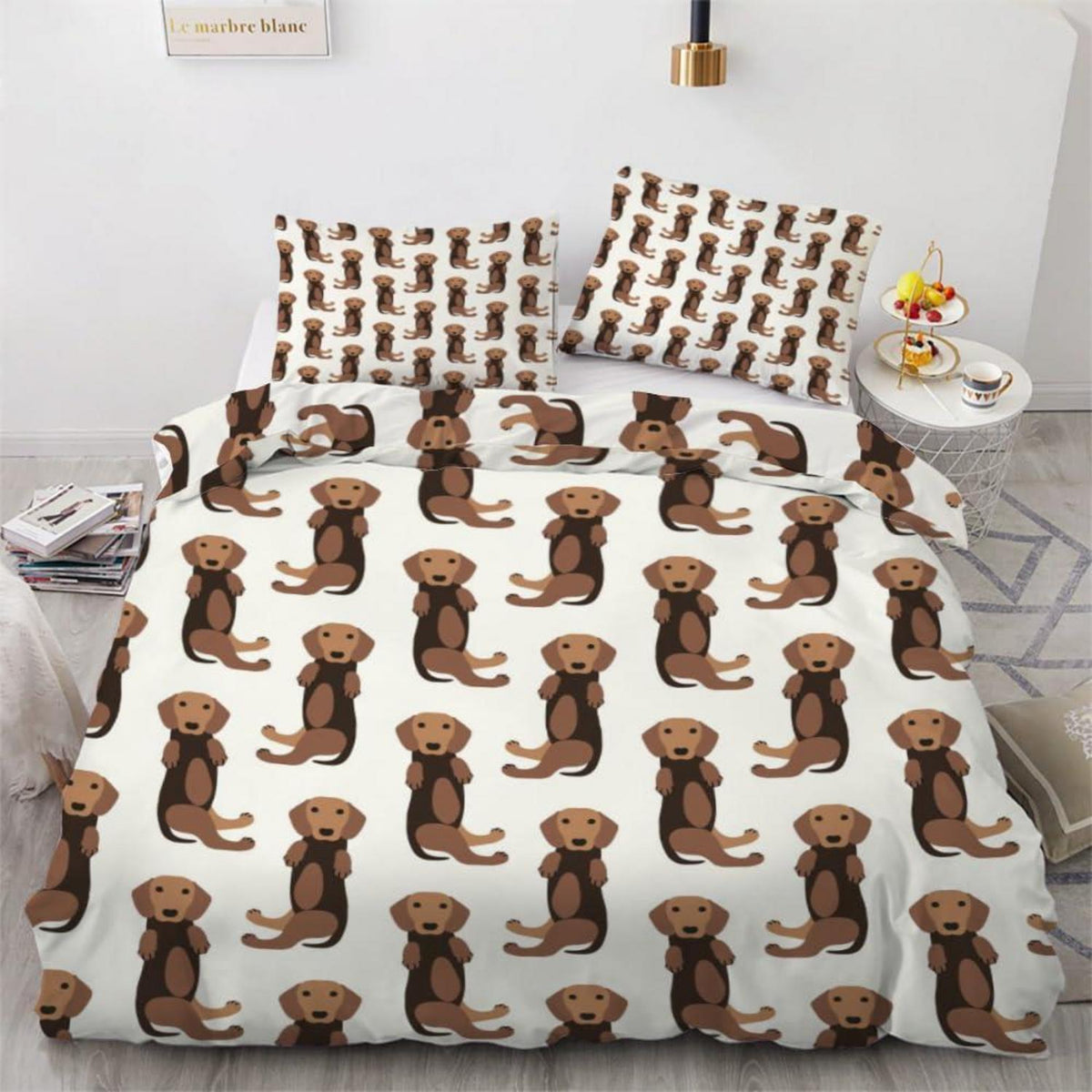 Dackel Bettwäsche Set 220x240 cm - 3-teilig Mikrofaser