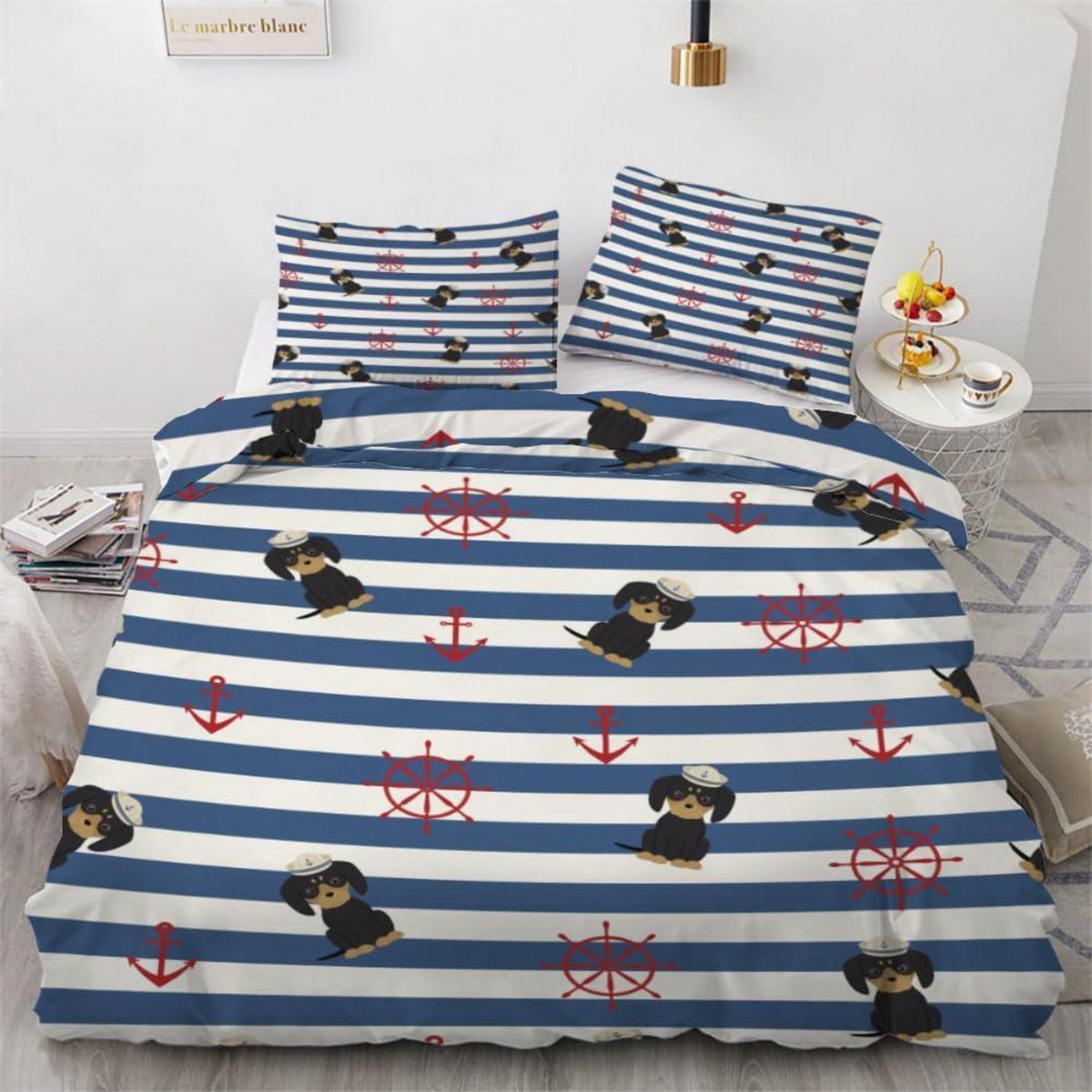 Dackel Bettwäsche Set 220x240 cm - 3-teilig Mikrofaser