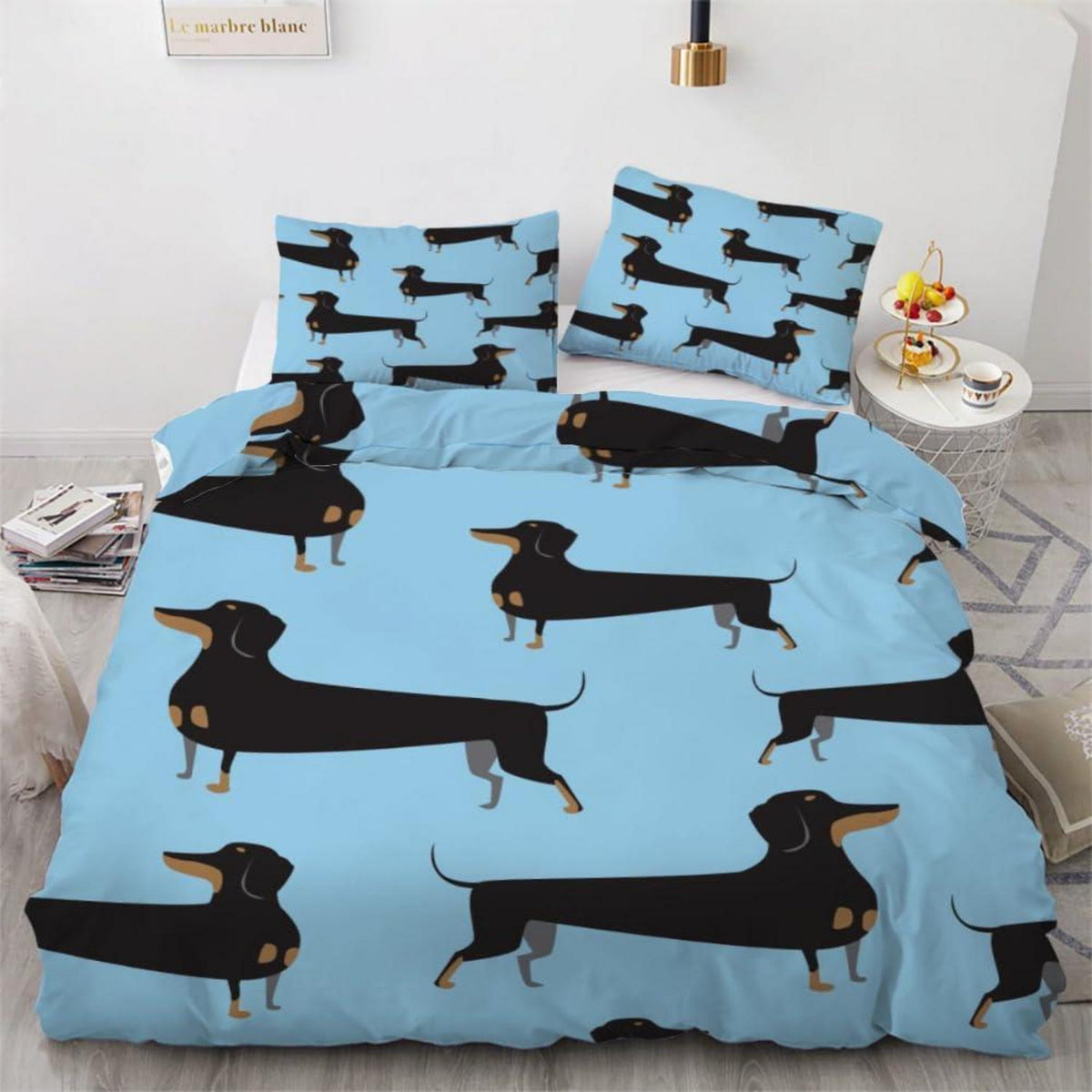 Dackel Bettwäsche Set 155x220 cm - 3-teilig Mikrofaser