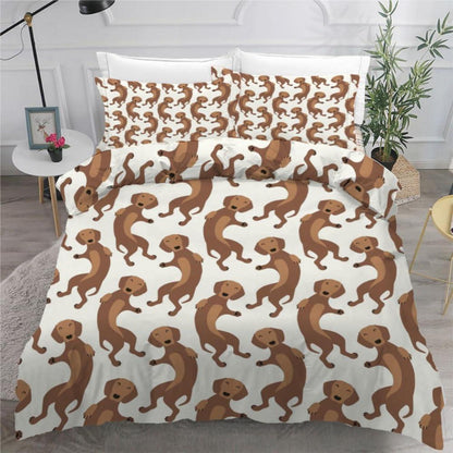 Dackel Bettwäsche Set 220x240 cm - 3-teilig Mikrofaser