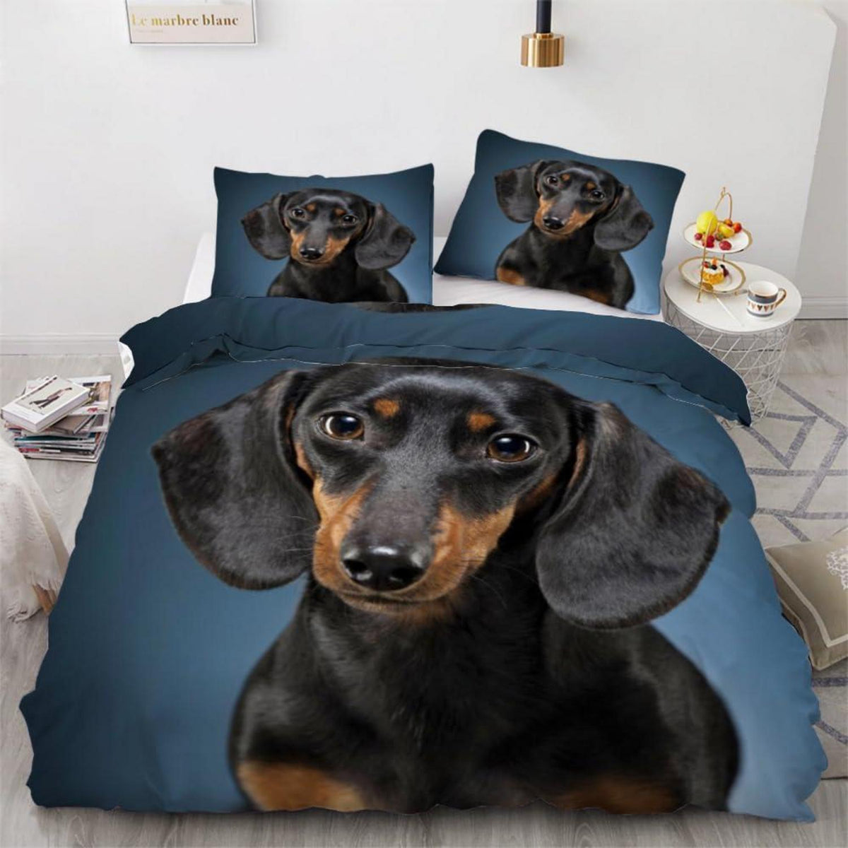 Dackel Bettwäsche Set 135x200 cm - 4-teilig Mikrofaser