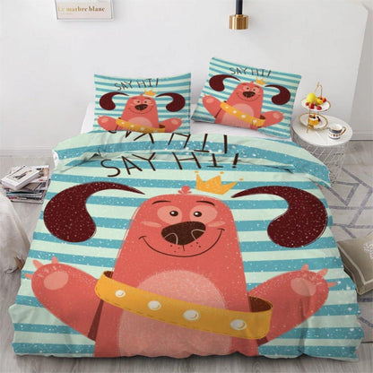 Dackel Bettwäsche Set 135x200 cm - 4-teilig Mikrofaser
