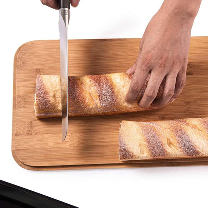 Praktische Brotbox aus ökologischem Bambus und Metall 30cm dunkelblau