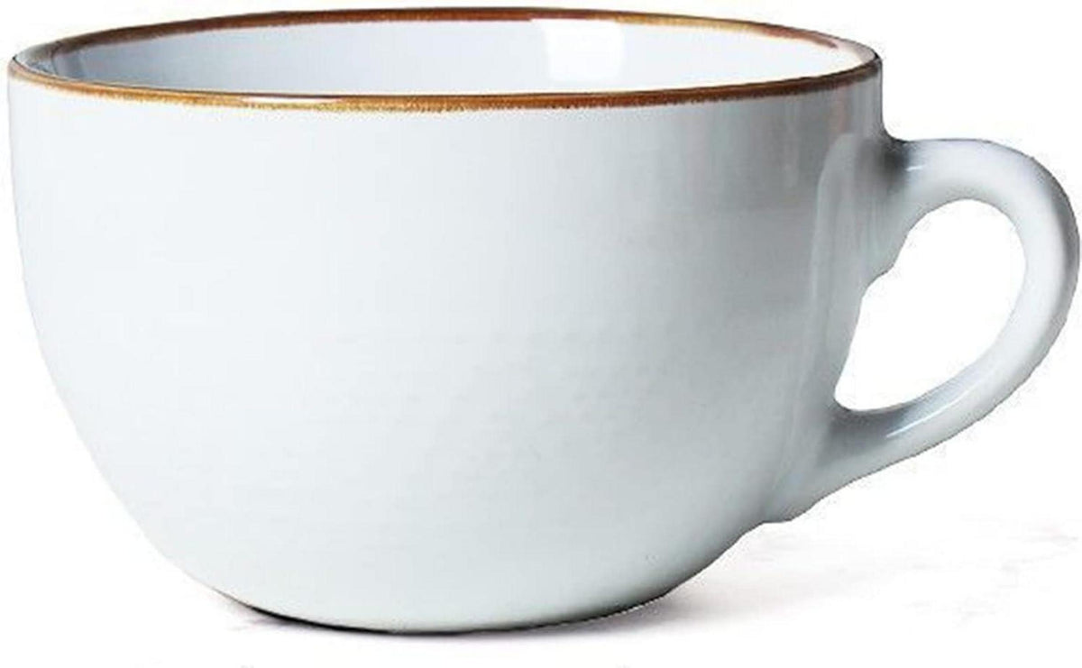 Groß Tasse 700ml Keramik Kaffee Tee XXL Porzellan Weiß Kaffeetasse mit