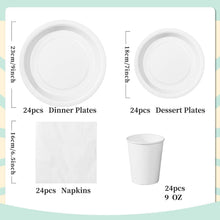 Partygeschirr Set 96-teilig – Pappteller, Becher & Servietten