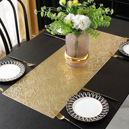Hitzebeständiger Tischläufer Gold 92x33cm – Rutschfest & Dekorativ