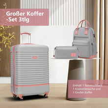 COOLIFE Großer 3tlg Koffer-Set ABS Hartschalen Trolley