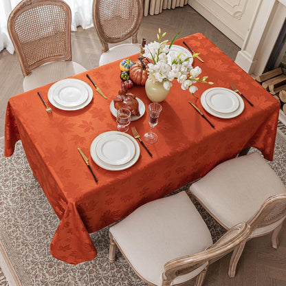 Jacquard Tischdecke Herbst Ahornblatt, 152x259 cm