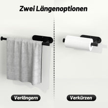 Wand Küchenrollenhalter Edelstahl Einfahrbar Schwarz