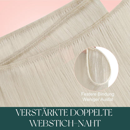 Echthaar Tressen Blond – Remy Haarverlängerung 55cm