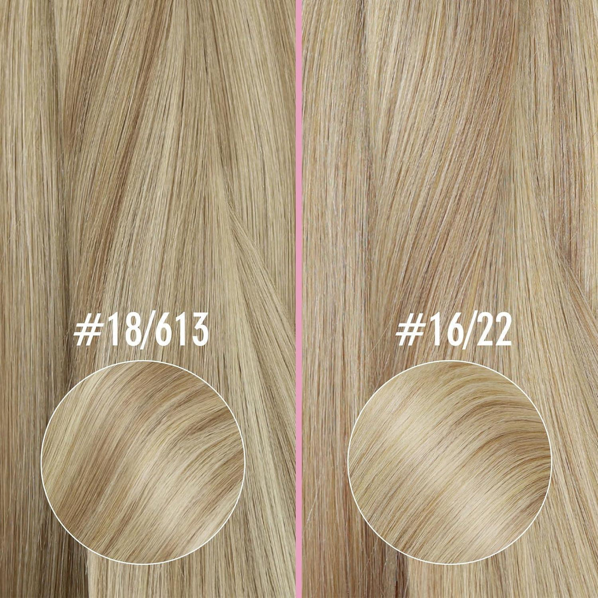 Blond Echthaar Nano Ring Extensions 40cm – #16/22