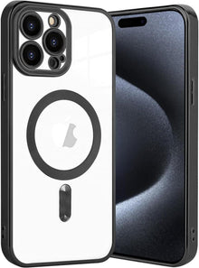 Klare iPhone 15 Pro Max Hülle MagSafe Adsorption Kabelloses Laden