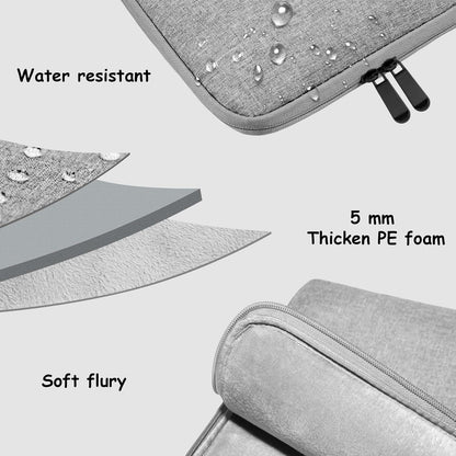 AIPIE Laptoptasche 17,3 Zoll Schutz wasserabweisend 2 Fach Hellgrau