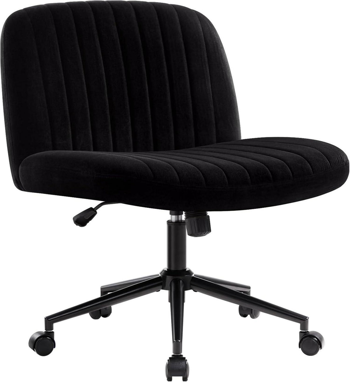 Ergonomischer Bürostuhl ohne Armlehnen mit Rollen