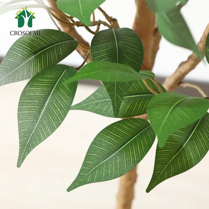 Künstlicher Ficus Baum 180cm - Tropische Pflanze Indoor Outdoor - Deko Fake Pflanze
