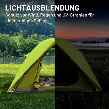 TIMBER RIDGE Camping Zelt 4 Personen Blackout 3000mm