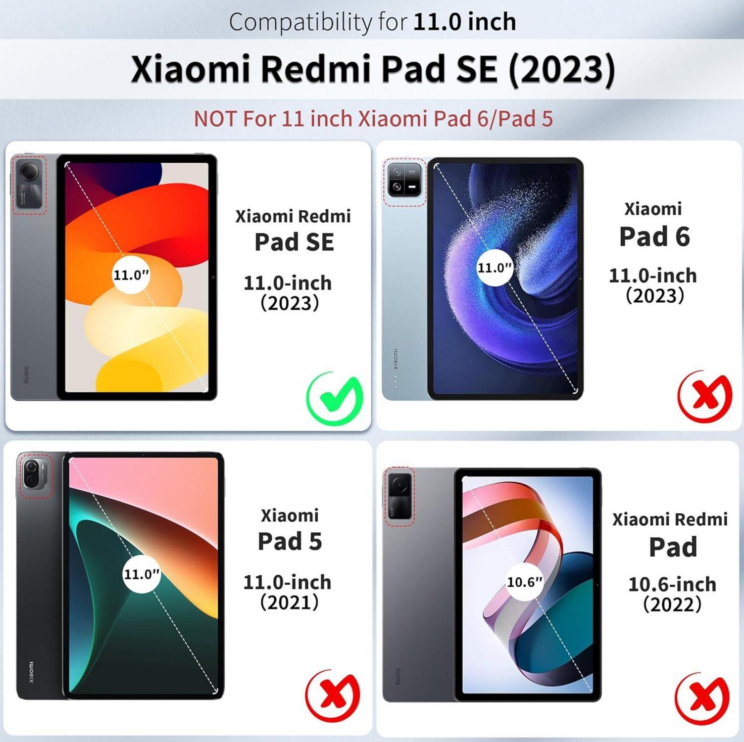 EasyAcc Xiaomi Redmi Pad SE 2023 11 Zoll Hülle Schwarz