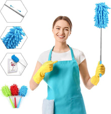 Staubwedel Teleskop Mop Duster Mikrofaser Ausziehbar Waschbar 3er Set
