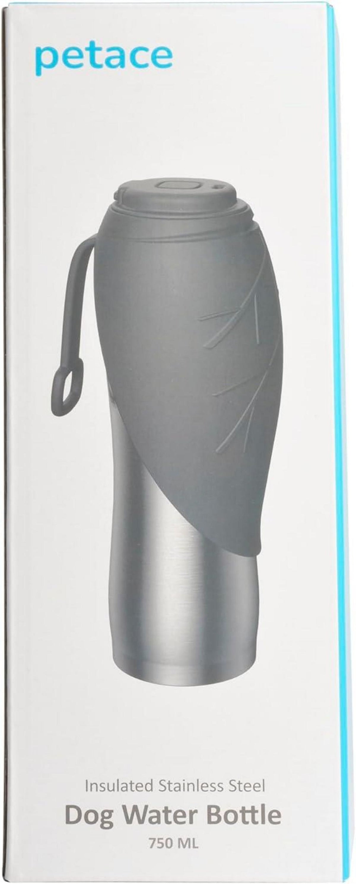 Petace Hunde Trinkflasche 720ml Edelstahl Isoliert Wasserflasche
