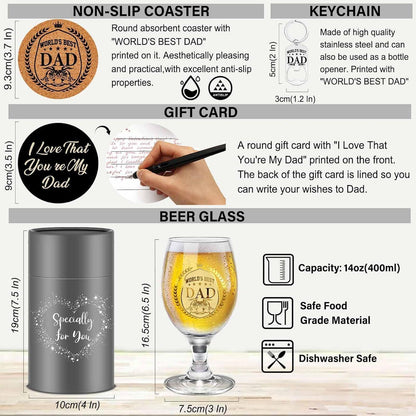 Personalisiertes Bierglas für Papa - Lustiges Geschenk zum