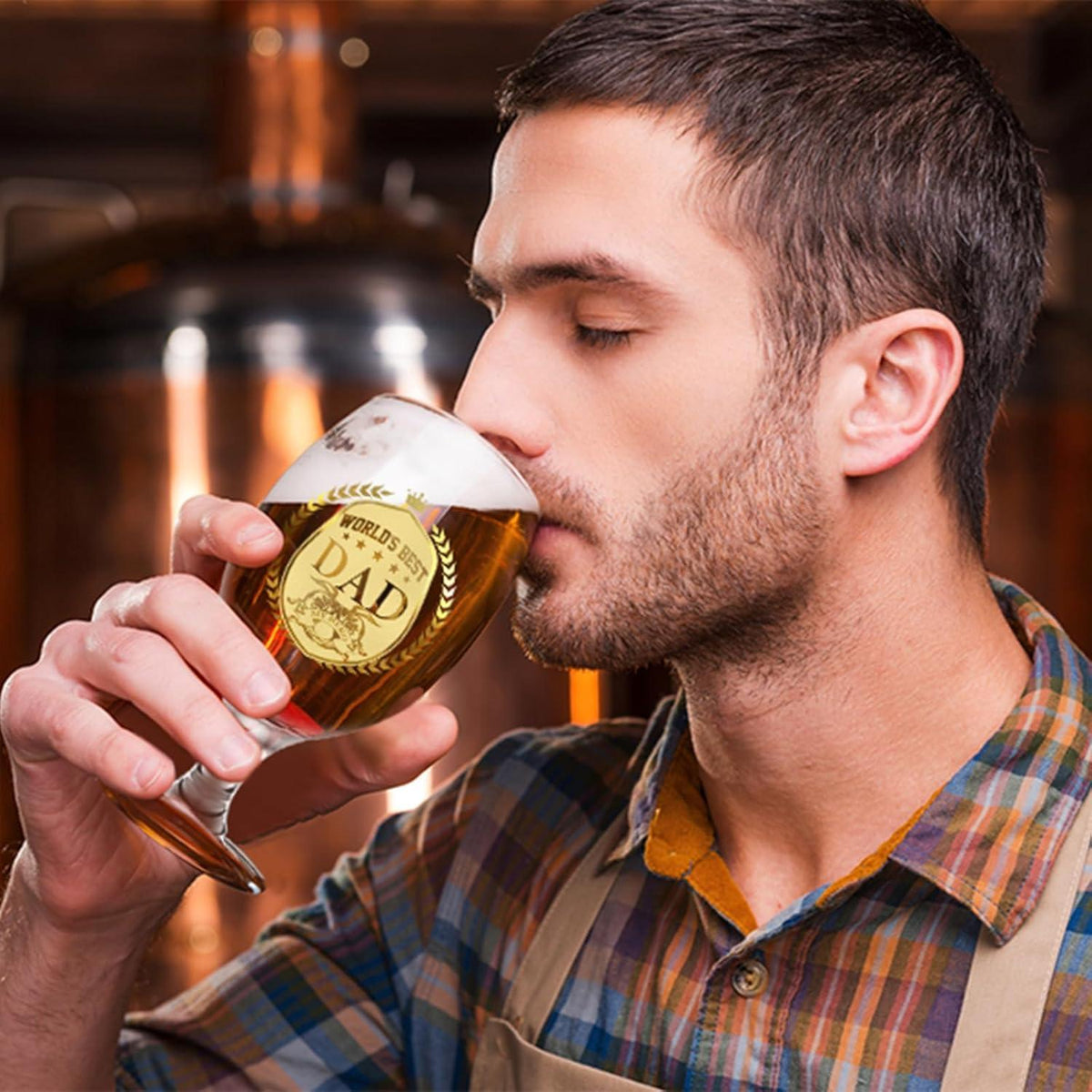 Personalisiertes Bierglas für Papa - Lustiges Geschenk zum