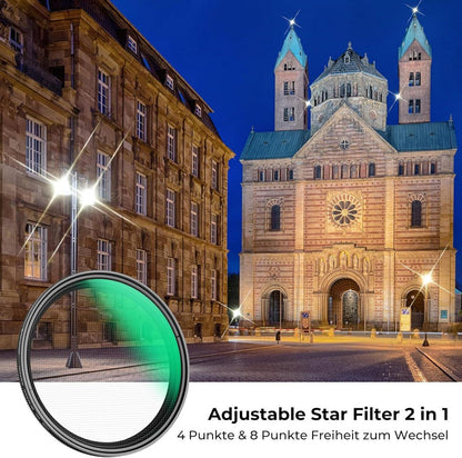 Variabler 49mm Sternfilter für Sternenlichteffekte